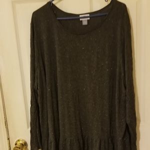 Old Navy long sleeve ruffle hem shirt